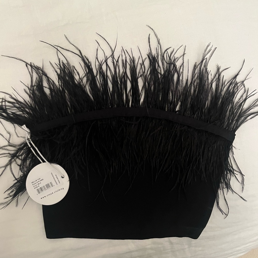 STAUD Nellie Feather Top